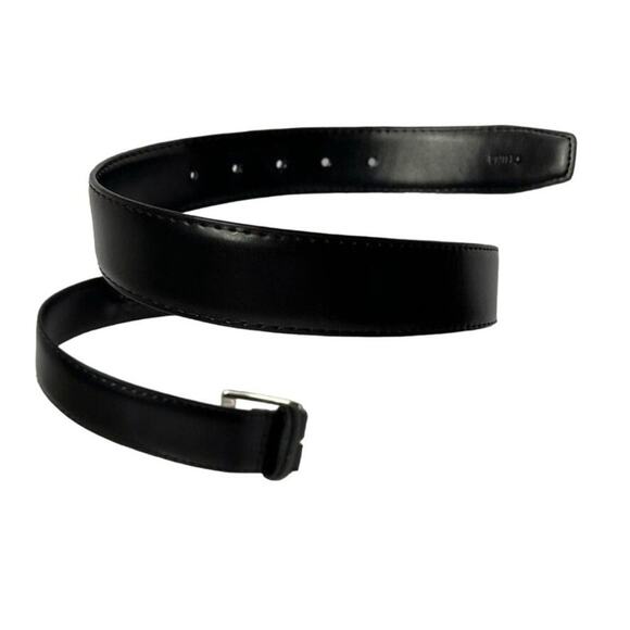 Belt Men's 34 Black Genuine Leather With Inside Zipper Pocket Unbranded - Picture 2 of 9